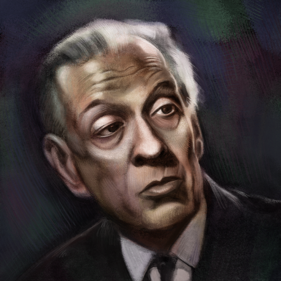 A portrait of Jorge Luis Borges